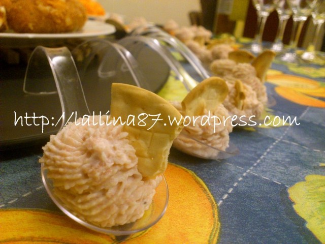 cucchiai spuma mortadella