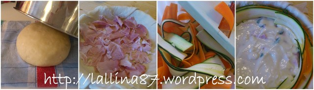 crostata salata petali zucchine e carote