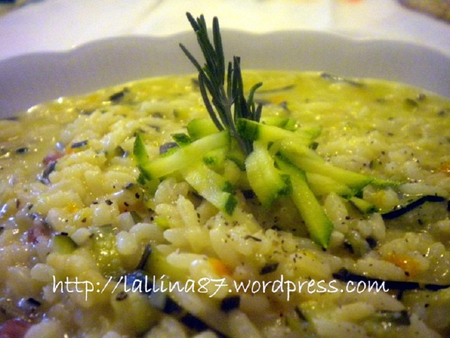 risotto filante zucchine